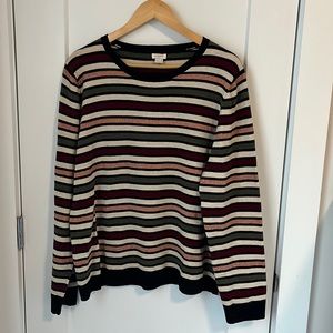 J. Crew striped crew neck sweater XXL